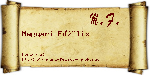 Magyari Félix névjegykártya